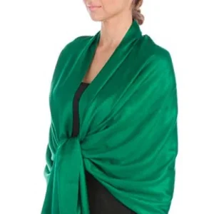 Pashmina Chal Bufanda Indu Lorelei Verde Esmeralda