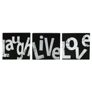 Cuadro Triptico Rie, Vive, Ama