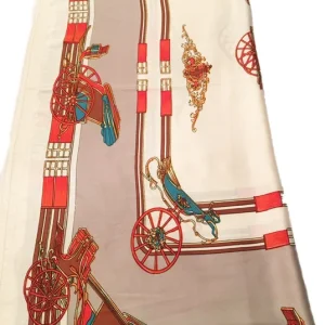 Pañuelo Foulard Rectangular de seda Carrozas
