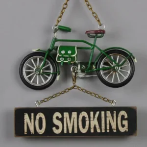 Cartel de Puerta Bicicleta No Smoking