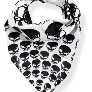 Pañuelo  Skull White and Black