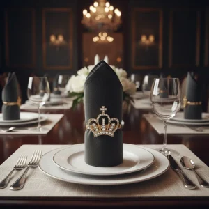 Servilletero Anillo Elegante Corona Piedras