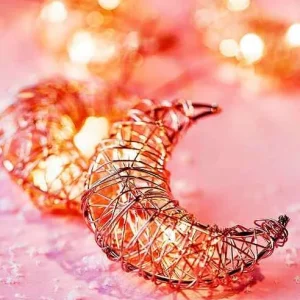 Guirnalda media luna cobre