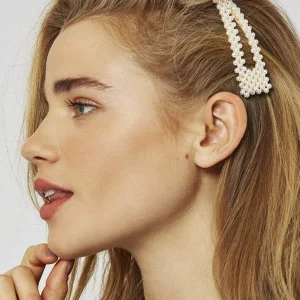 Hebilla clip de perlas grande