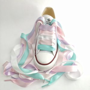 Cordones raso morados