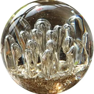 Esfera Pisapapapeles de Cristal Champagne