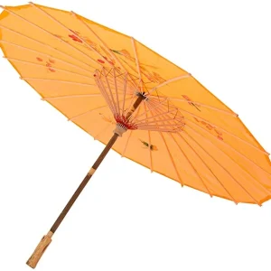 Sombrilla en Tela pintada a mano souvenir Naranja 85cm